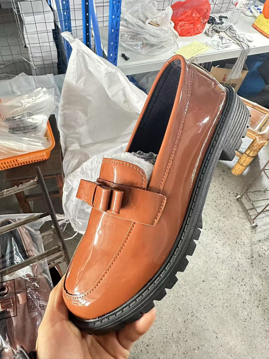 Damen elegante Mokassins mit modischem Schnallen-Design EB