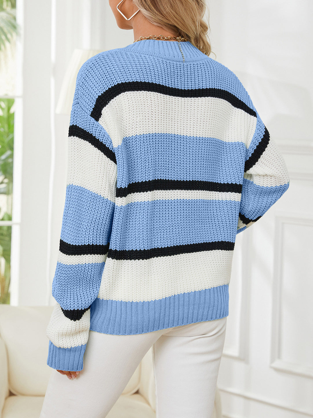 Damen Strickjacke mit Streifenmuster EB