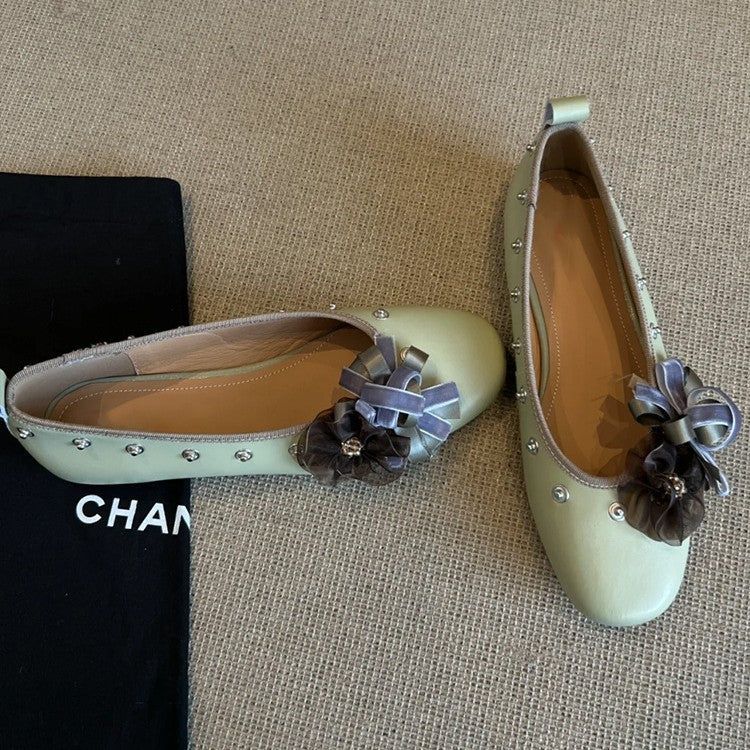 Damen Dekorative Ballerinas mit einzigartigen Applikationen EB