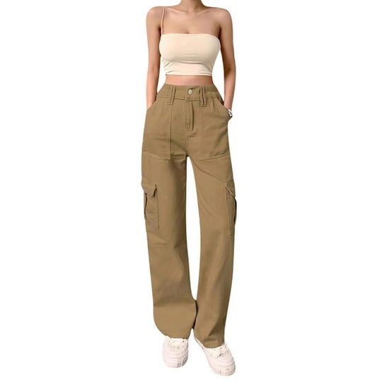 Damen Cargo-Hose mit praktischen Seitentaschen und weitem Schnitt EB