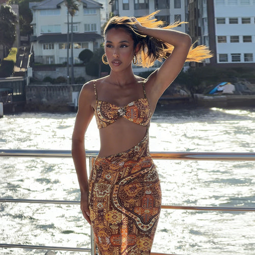Damen figurbetontes Maxikleid mit asymmetrischem Design und eleganten Steinen EB