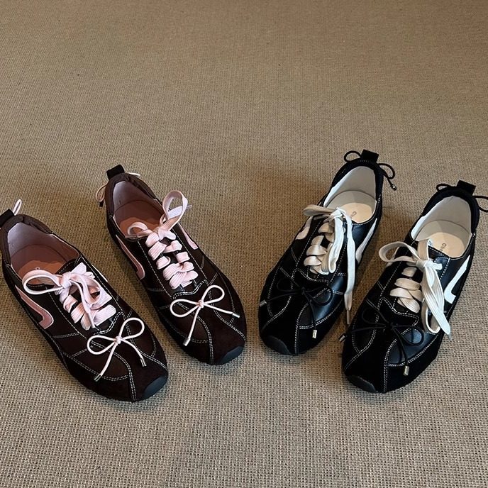Damen modische Schnür-Sneaker aus hochwertigem Wildleder mit dekorativen Akzenten EB