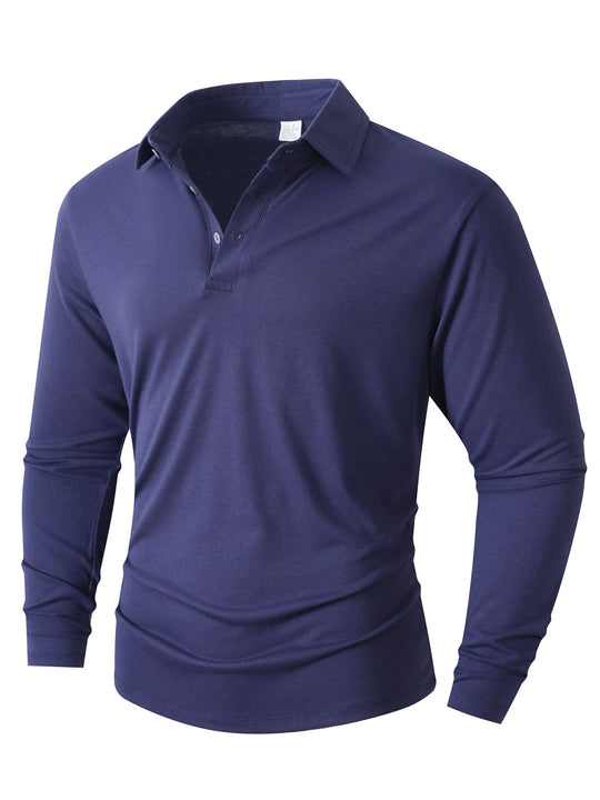 Herren Langarm Poloshirt mit modernem Schnitt EB