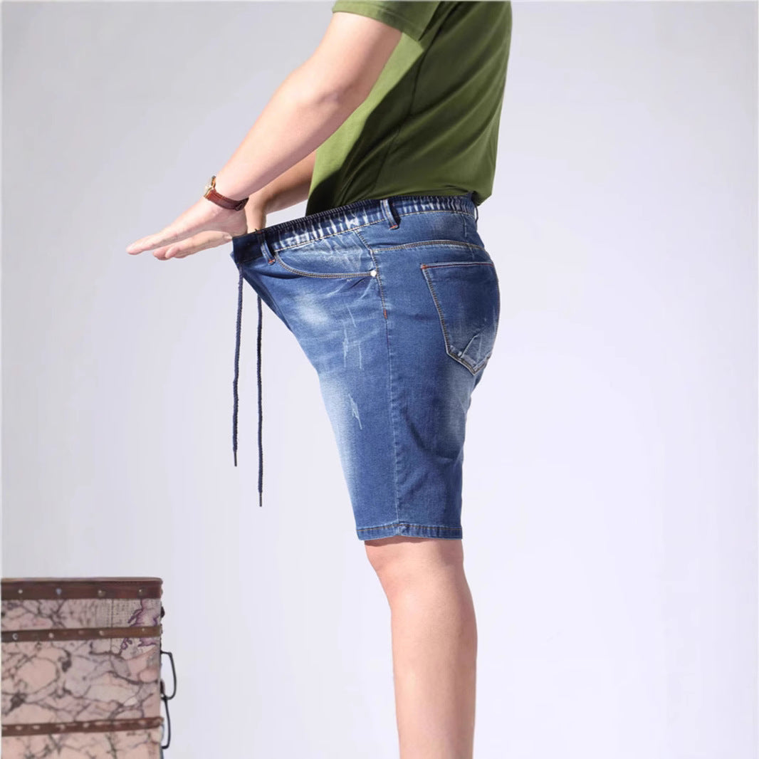 Herren Denim-Shorts mit elastischem Bund und lässigem Schnitt EB