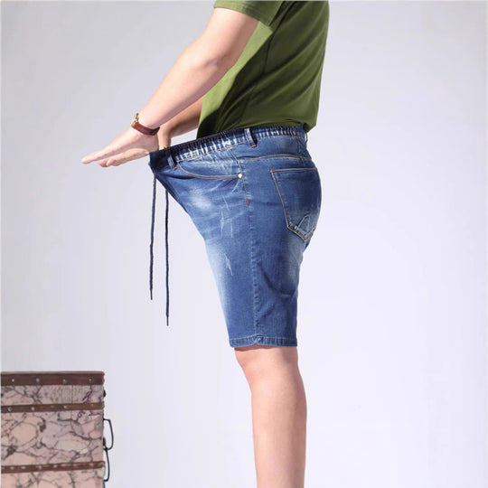 Herren Denim-Shorts mit elastischem Bund und lässigem Schnitt EB