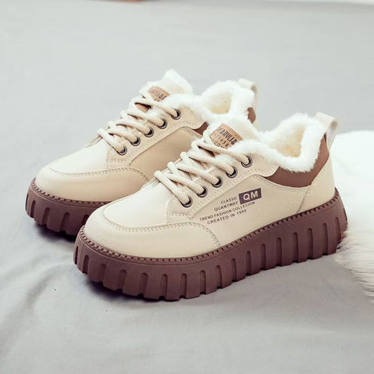 Damen Winterliche Sneakers mit kuscheligem Fleece-Futter und rutschfester Sohle EB