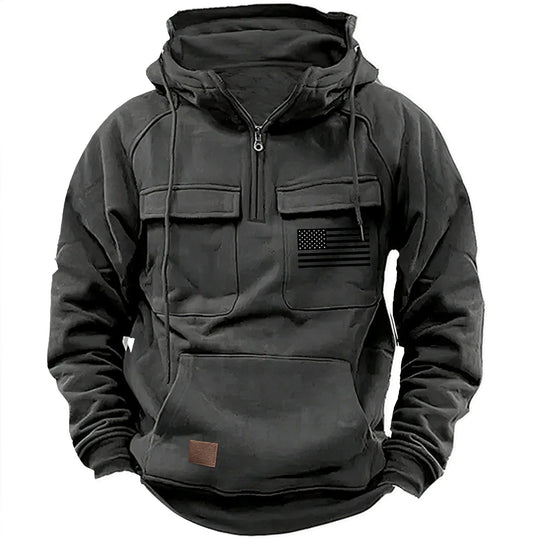 Herren praktische Kapuzenpullover mit zahlreichen Taschen EB