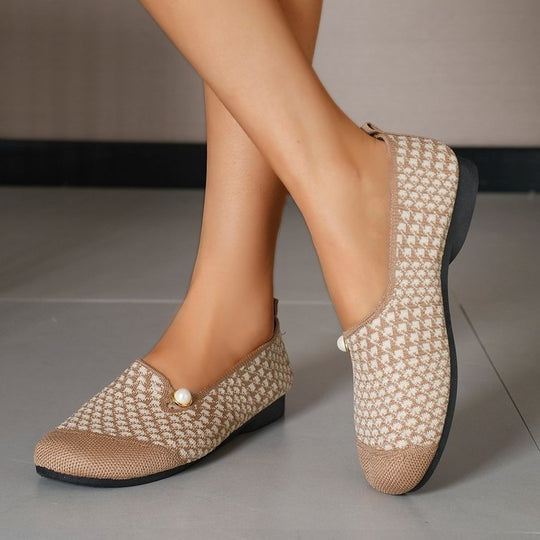 Damen Komfortable Slipper mit modischem Strukturmuster EB