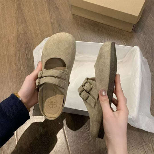 Damen Komfortabel Clogs mit doppeltem Riemchen EB