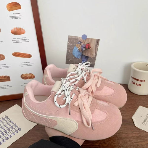 Damen Moderne Sneaker aus hochwertigem Wildleder und atmungsaktivem Obermaterial EB
