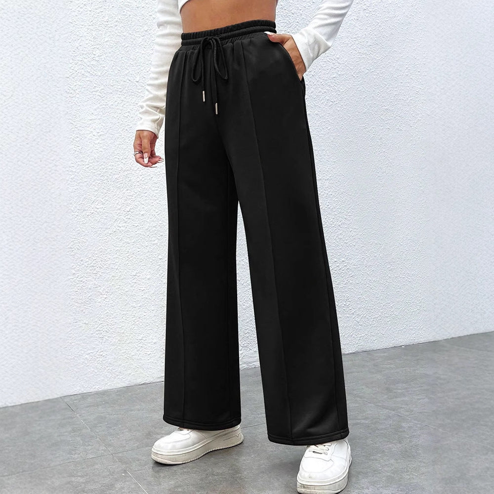 Damen weite Freizehhose mit elastischem Bund und Kordelzug EB