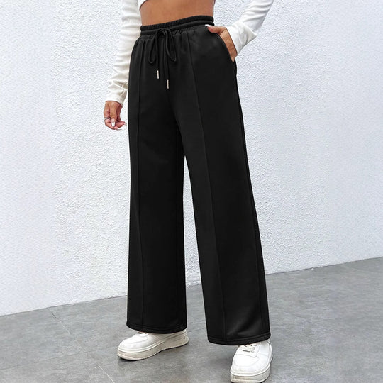 Damen weite Freizehhose mit elastischem Bund und Kordelzug EB