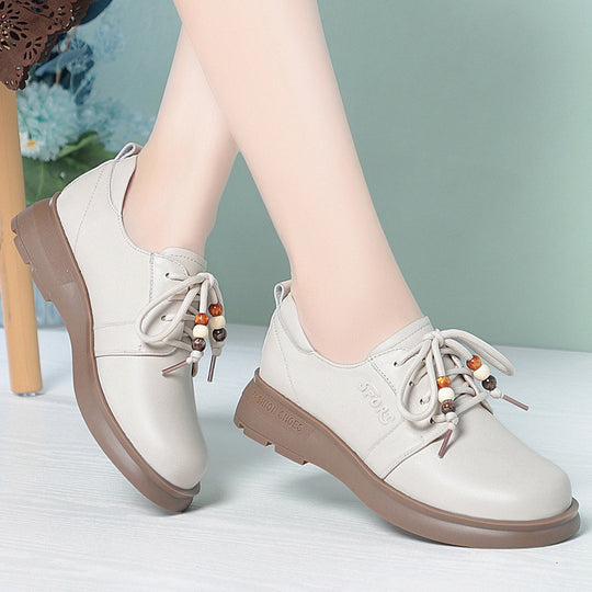 Damen modische Schnürschuhe mit eleganten Perlendetails EB