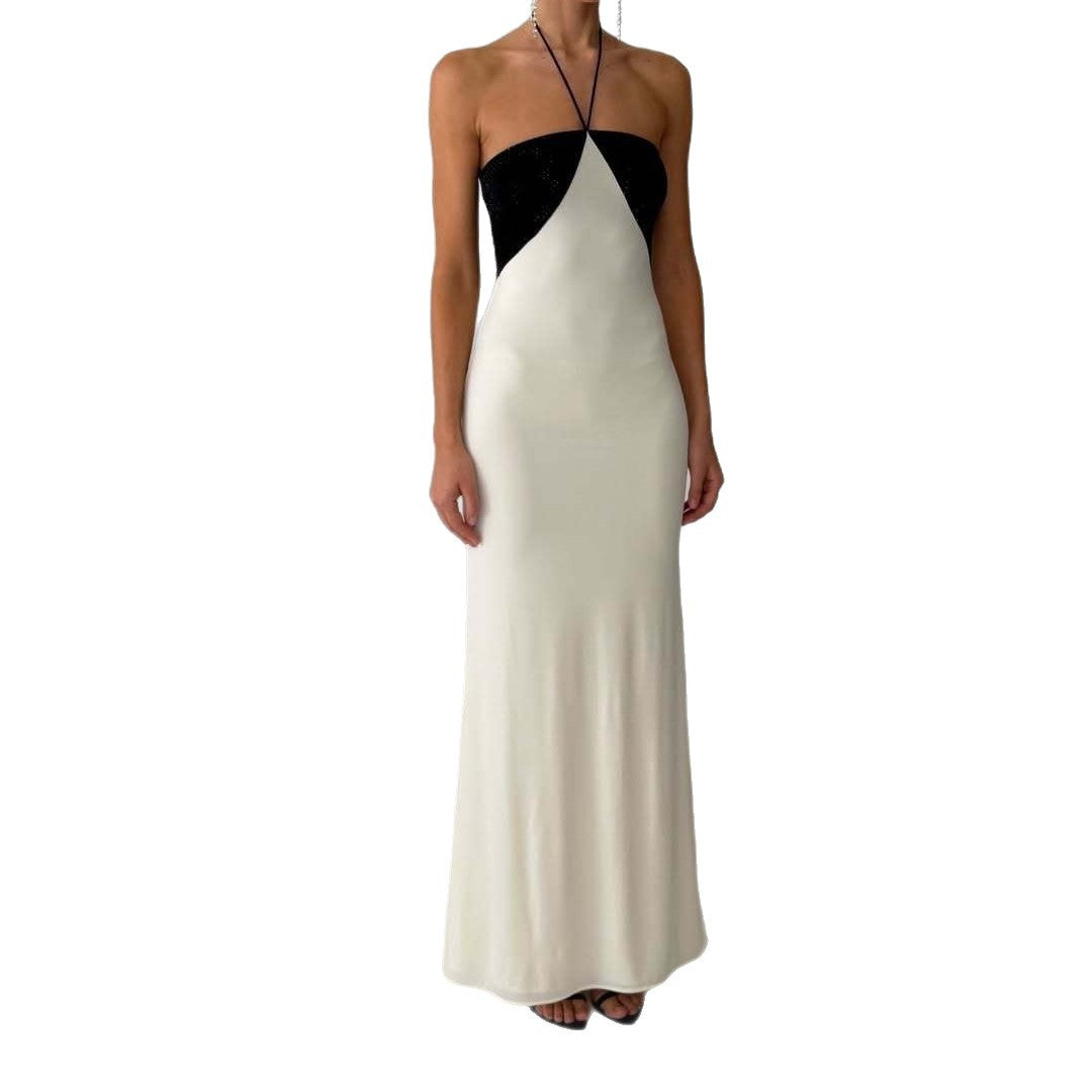 Damen Elegantes Abendkleid mit schimmerndem Oberteil und schmalem Schnitt EB