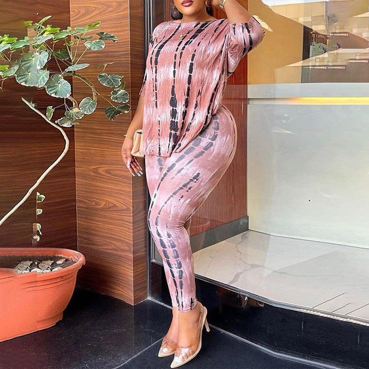 Damen Kombi-Set mit lässigem Oberteil und figurbetonten Leggings EB