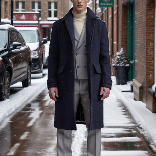 Herren eleganter Wool Peacoat EB