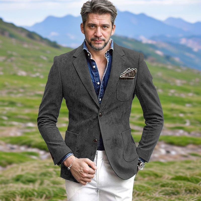 Herren Samt-Blazer mit eleganter Schnittführung EB