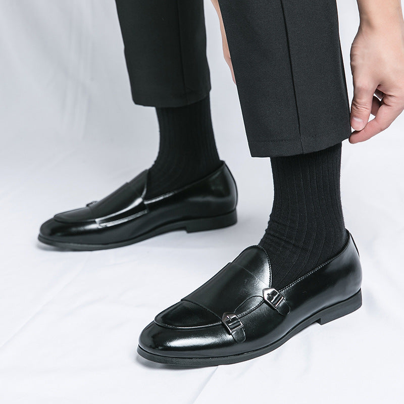 Damen Elegante Mokassins mit doppeltem Schnallenverschluss EB