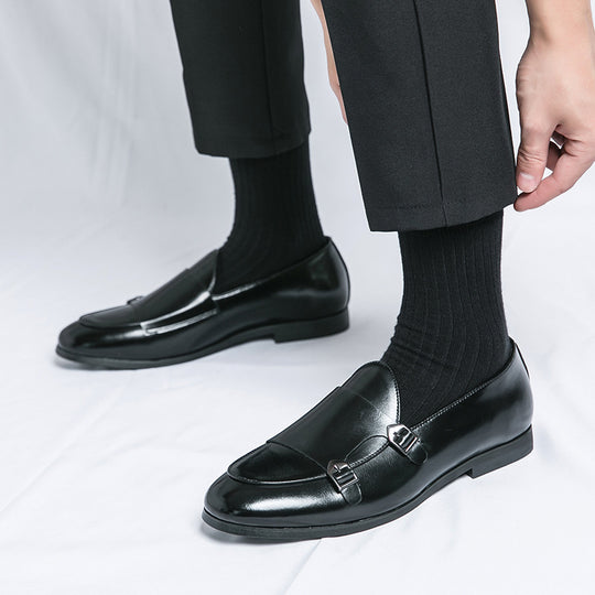 Damen Elegante Mokassins mit doppeltem Schnallenverschluss EB
