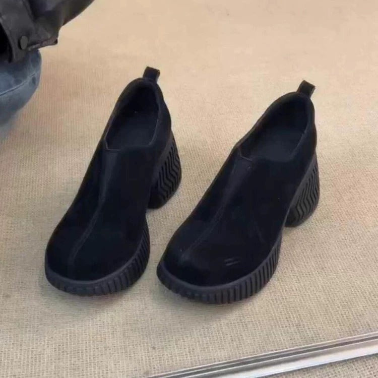Damen modische Stiefeletten im angesagten Design mit erhöhter Laufsohle EB