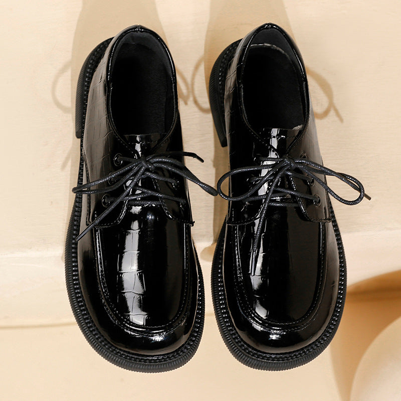 Damen Klassische Schnürschuhe aus hochwertigem Kunstleder mit rutschfester Sohle EB