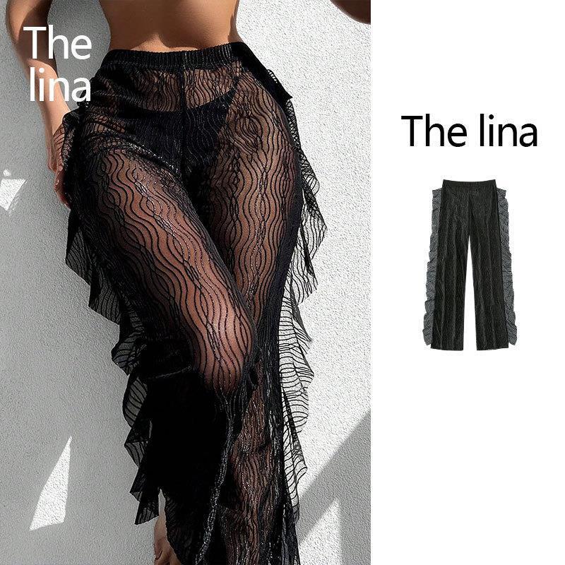 Damen Transparente Rüschenschlupfhose EB