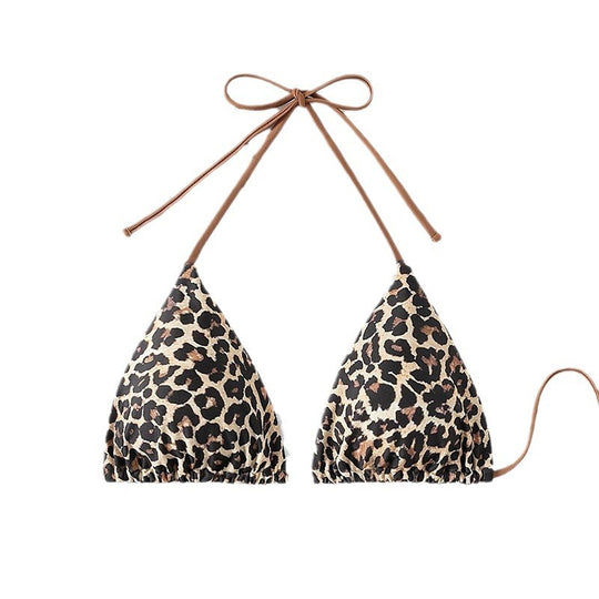 Damen Triangel-Bikini mit verspieltem Leopardenmuster EB