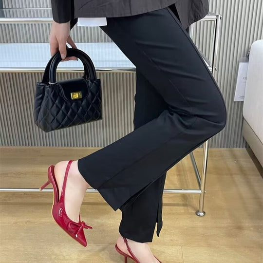Damen Slingback-Pumps mit dekorativem Schleifenakzent EB