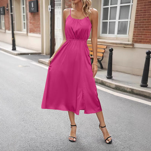 Damen Maxikleid mit luftiger Passform und eleganten Trägern EB