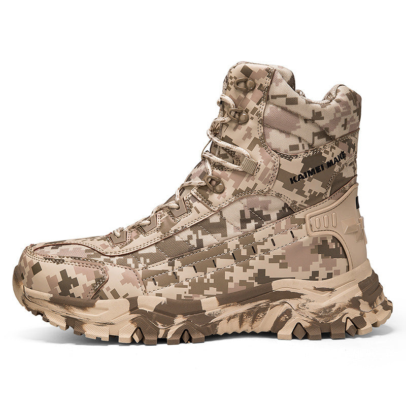 Herren Tactical Wanderstiefel mit hohem Knöchelschutz und rutschfester Sohle EB