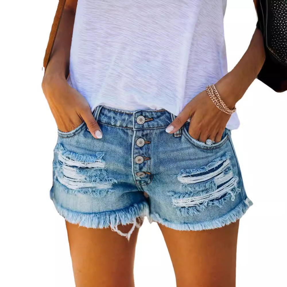 Damen Shorts im Destroyed-Design EB