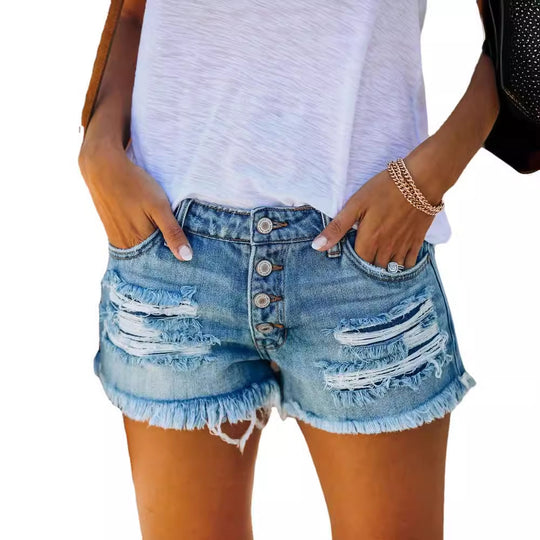 Damen Shorts im Destroyed-Design EB