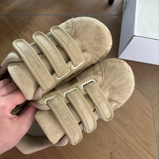 Damen bequeme Klettverschluss-Sneaker aus hochwertigem Wildleder EB