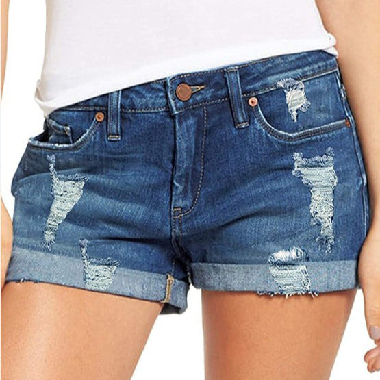 Damen Jeans-Shorts im lässigen Destroyed-Look EB