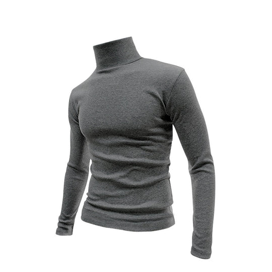 Herren Schmal geschnittenes Rollkragen-Feinstrickshirt mit Stretchkomfort EB