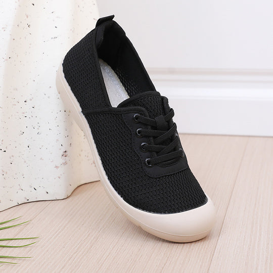 Damen Atmungsaktive Freizeit-Sneaker mit flexibler Sohle und elastischem Schnürsystem EB