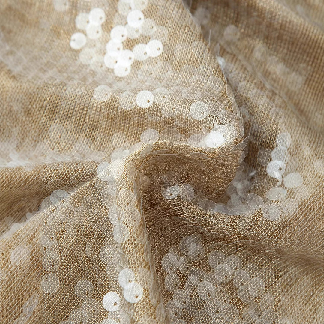 Damen glamouröses Abendkleid mit Pailletten und Spitzenverzierung EB