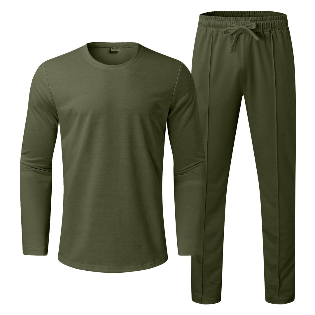 Herren Funktionales Langarmshirt und bequeme Jogginghose Set EB