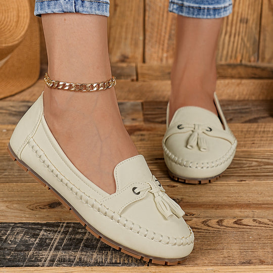 Damen Mokassin-Schuhe mit dekorativem Knoten EB
