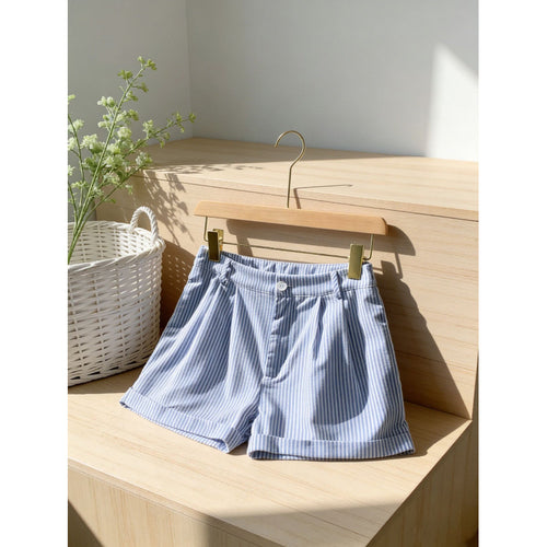 Damen Shorts mit gestreiftem Design und bequemer Passform EB