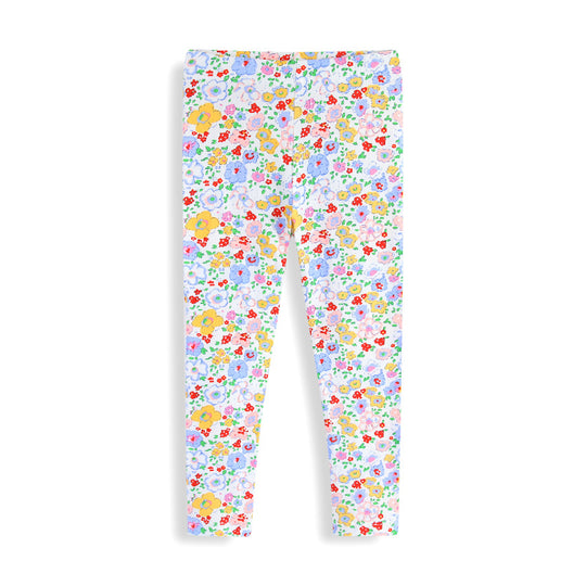 Mädchen Leggings mit buntem Blumendruck EB