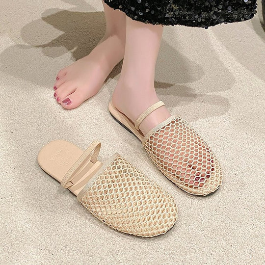 Damen komfortable und elegante offene Pantoletten EB