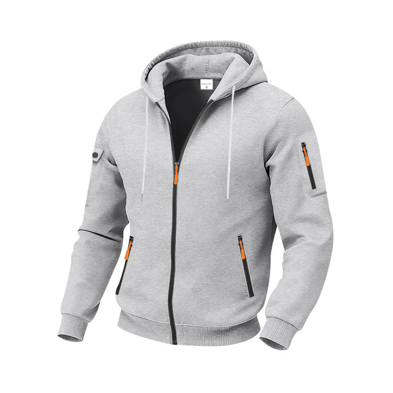 Herren funktionale Kapuzenjacke mit technischen Taschen EB
