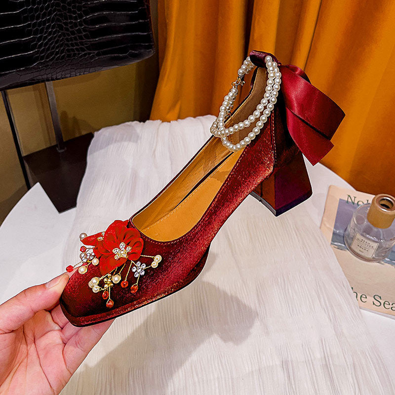 Damen verzierte und elegante Absatzschuhe EB