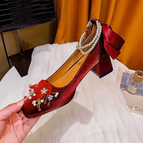 Damen verzierte und elegante Absatzschuhe EB