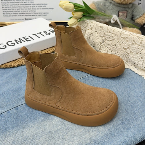 Damen modische Chelsea Boots mit rutschfester Sohle und chicem Detail EB