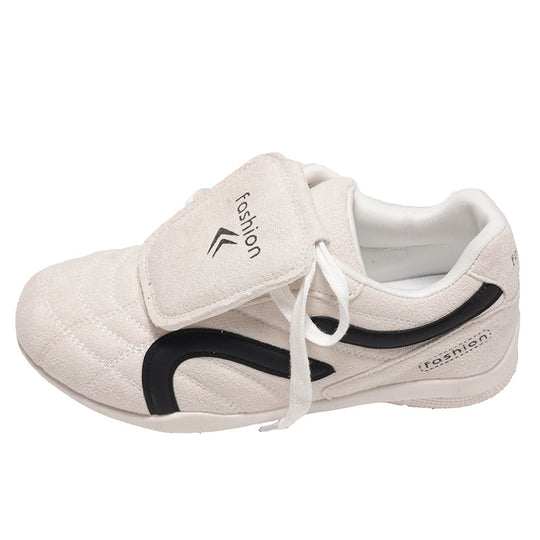 Damen Sportliche Sneakers mit praktischem Klettverschluss und eleganter Wildleder-Optik EB