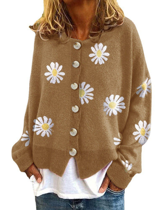 Damen modischer Blumensweater EB