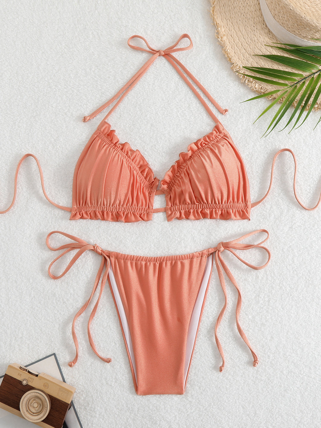 Damen Rüschen-Bikini mit verstellbaren Trägern EB