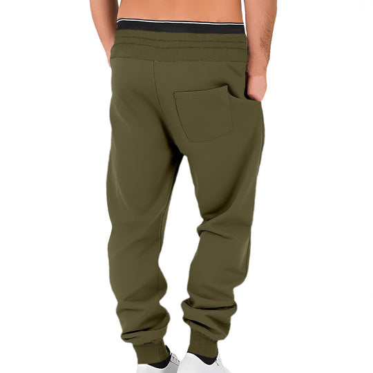 Herren nan komfortable Jogginghose aus hochwertiger Baumwollmischung mit elastischem Bund Kordelzug und Bündchen EB
